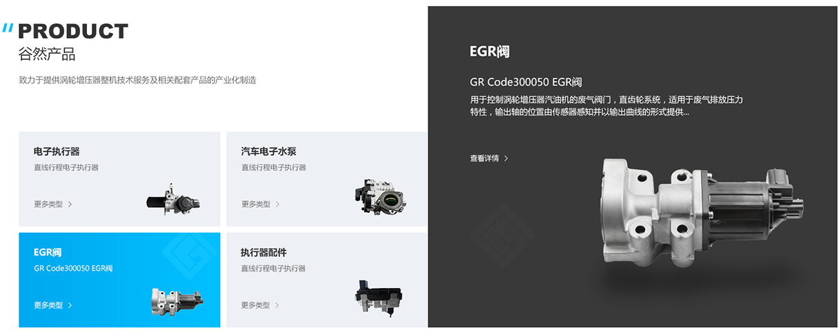 上海谷然電子網站設計效果圖